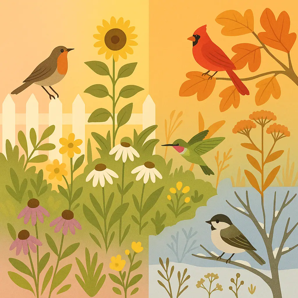 Creating a Four-Season Bird Garden: Native Plants That Feed Birds Year-Round