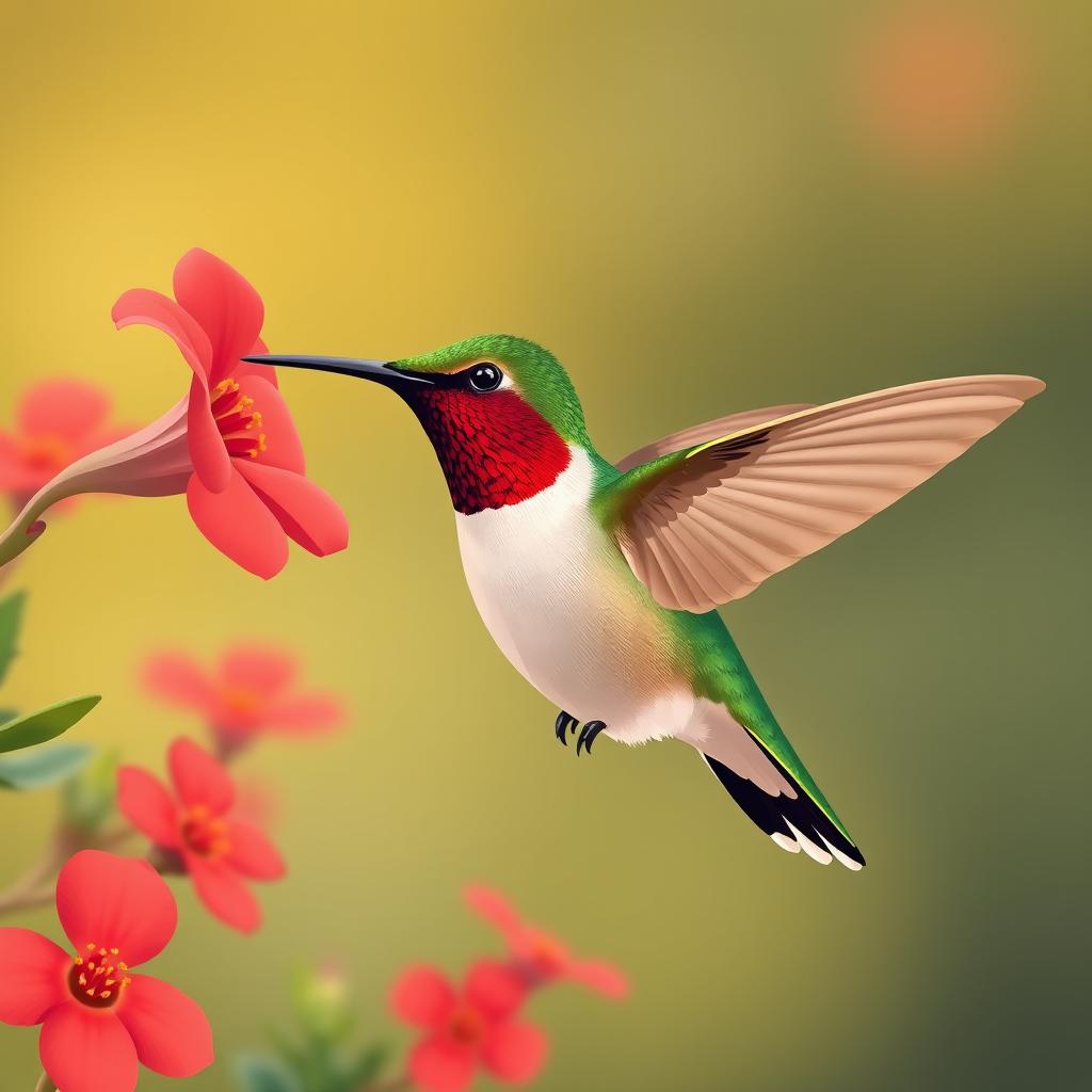 ruby throated hummingbird