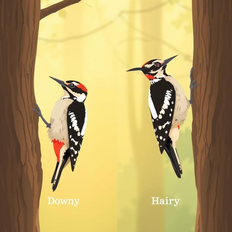 downy woodpecker hairy woodpecker