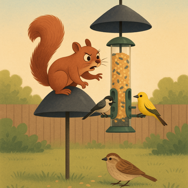 squirrel proof bird feeder